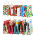 Recycle Kraft Paper Printing Christmas Gift Bag for Shopping